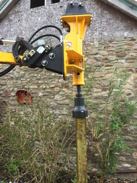 mini digger post knocker|post knocker screwfix.